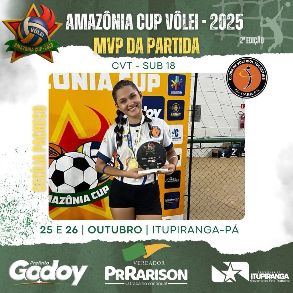 Cecília MVP da Amazônia Cup Vôlei 2025