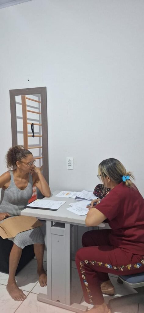 Atendimento com a enfermeira Edilene