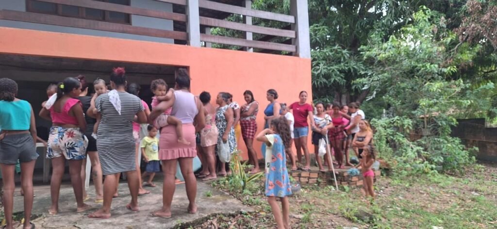 Distribuição dos alimentos recebidos via Mesa Brasil SESC/PA