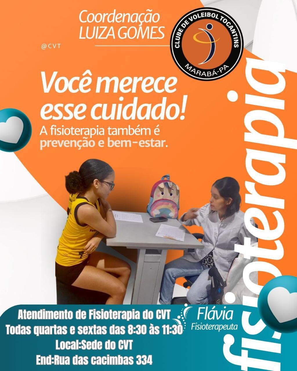 Atendimento com a fisioterapeuta